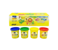 Hộp 4 màu bột nặn Clever Dough 56g Colokit MD-C009